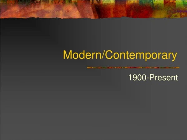 Modern/Contemporary