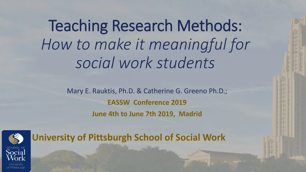 teaching research methods how to make it meaningful for social work students