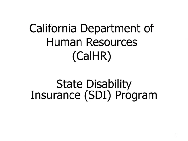 California Department of Human Resources (CalHR)