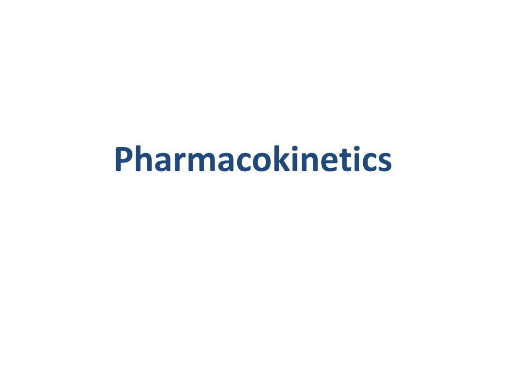 pharmacokinetics