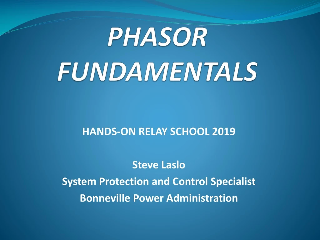 phasor fundamentals