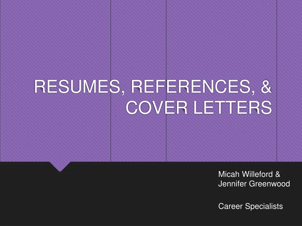 resumes references cover letters