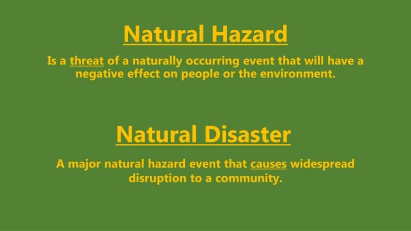 Natural Hazard
