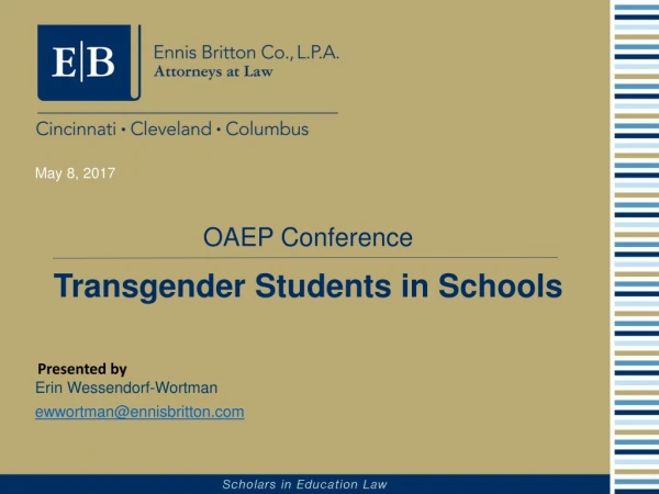 OAEP Conference Transgender Students in Schools