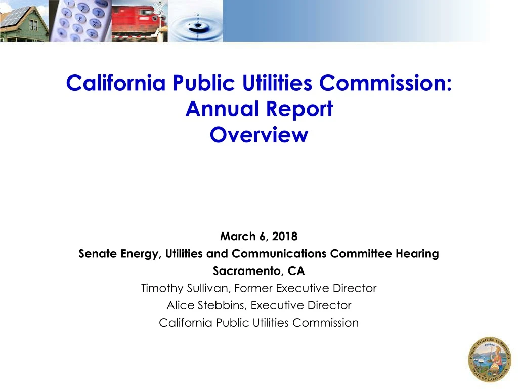 california public utilities commission annual