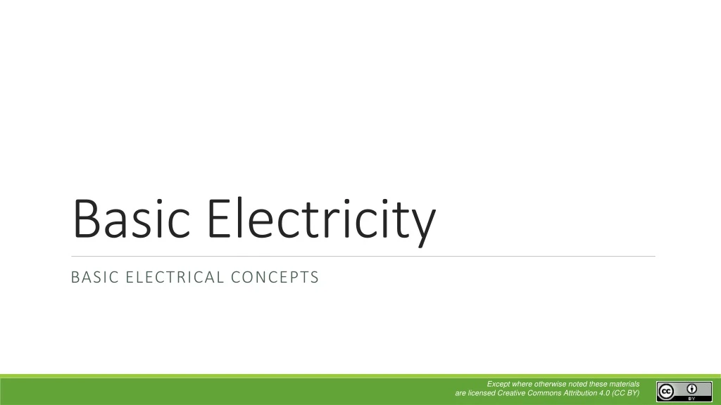 basic electricity