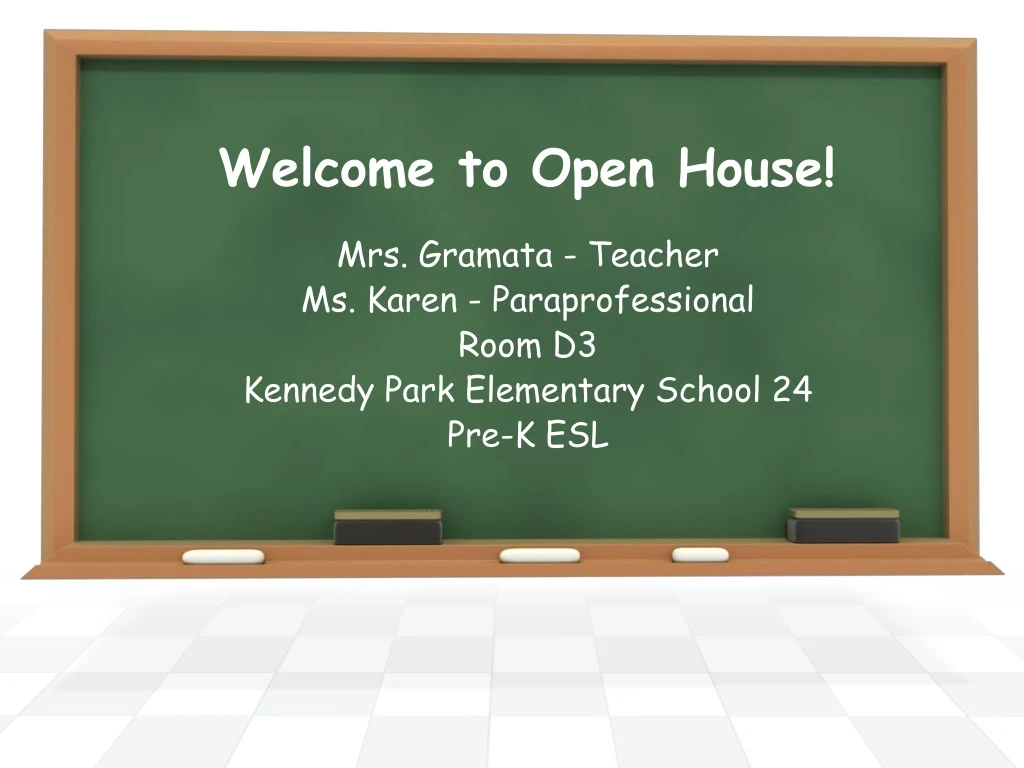 welcome to open house