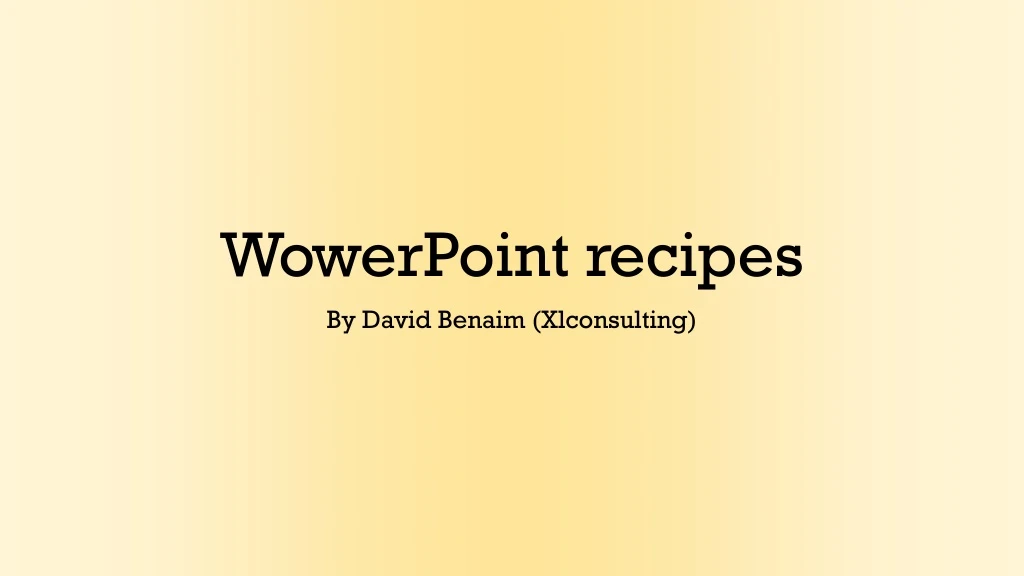 wowerpoint recipes