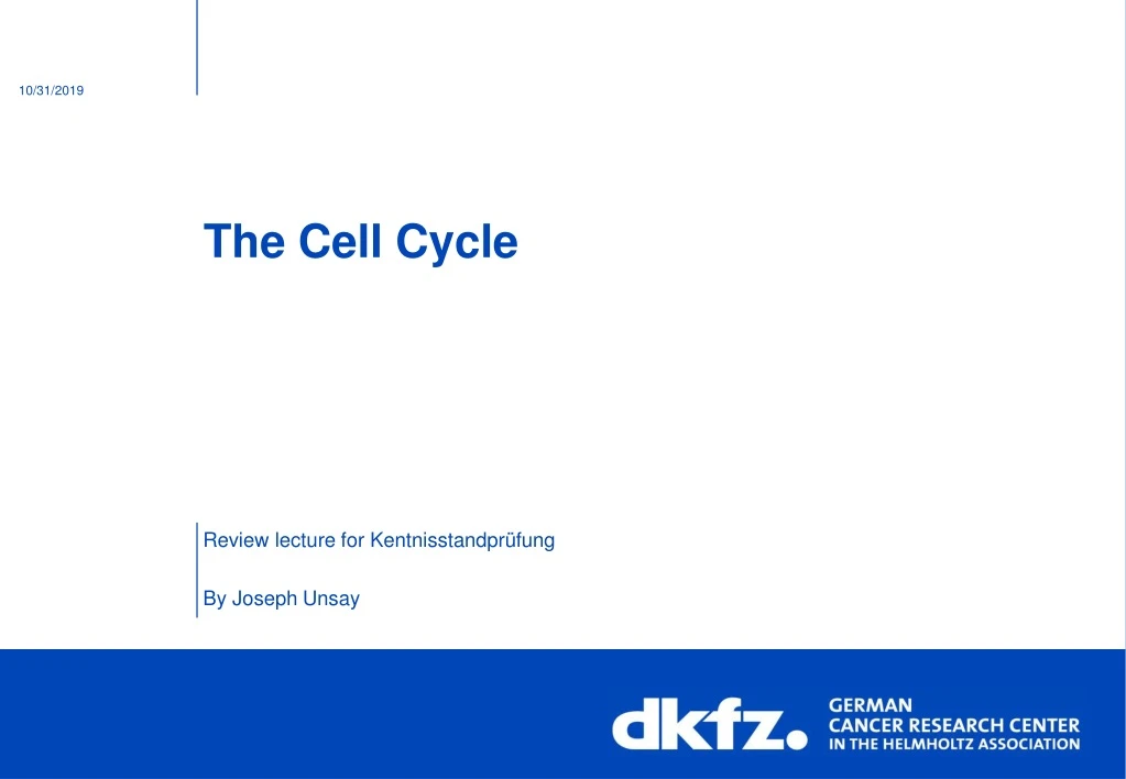 the cell cycle