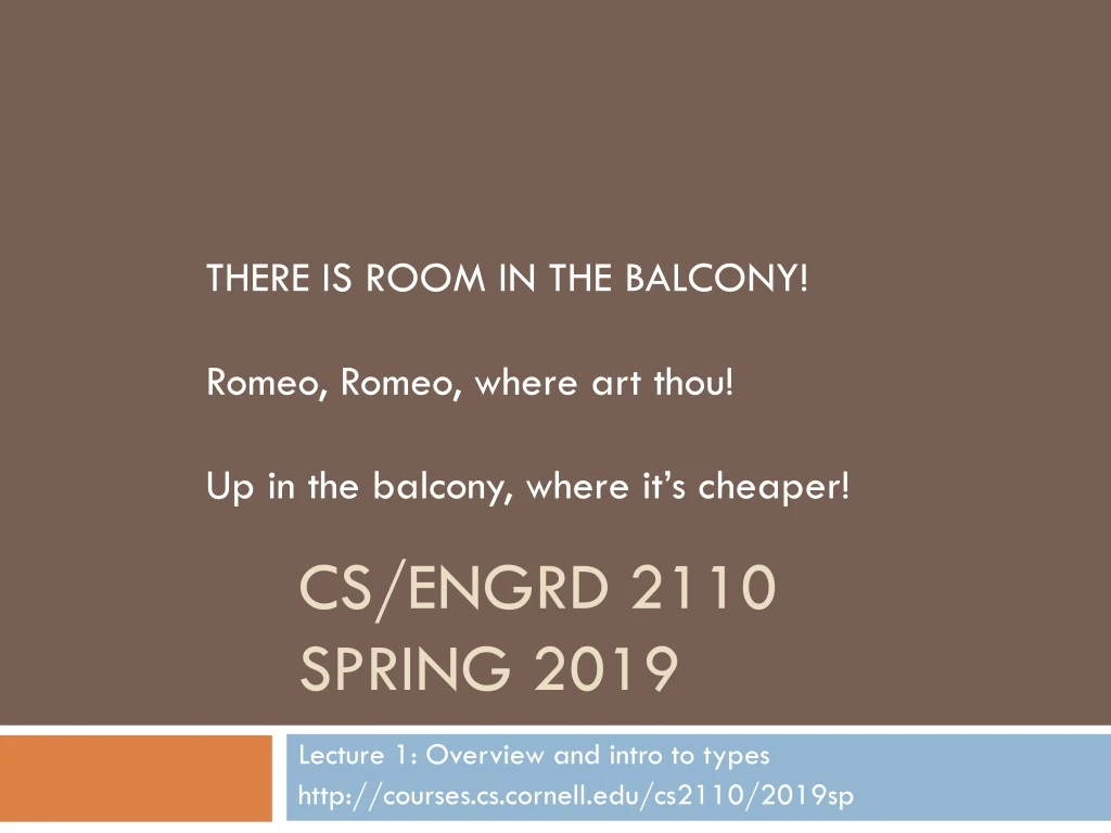 cs engrd 2110 spring 2019