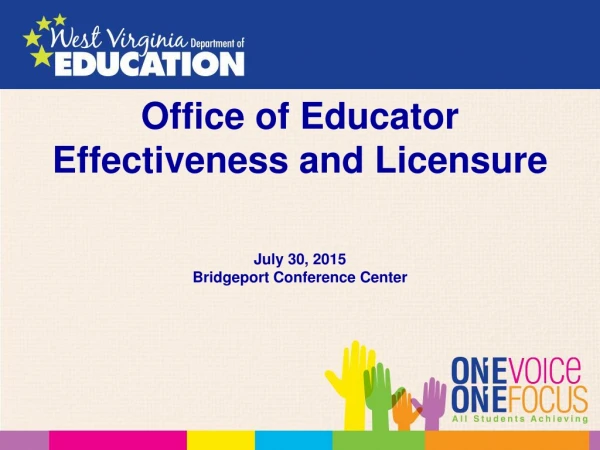 Office of Educator Effectiveness and Licensure