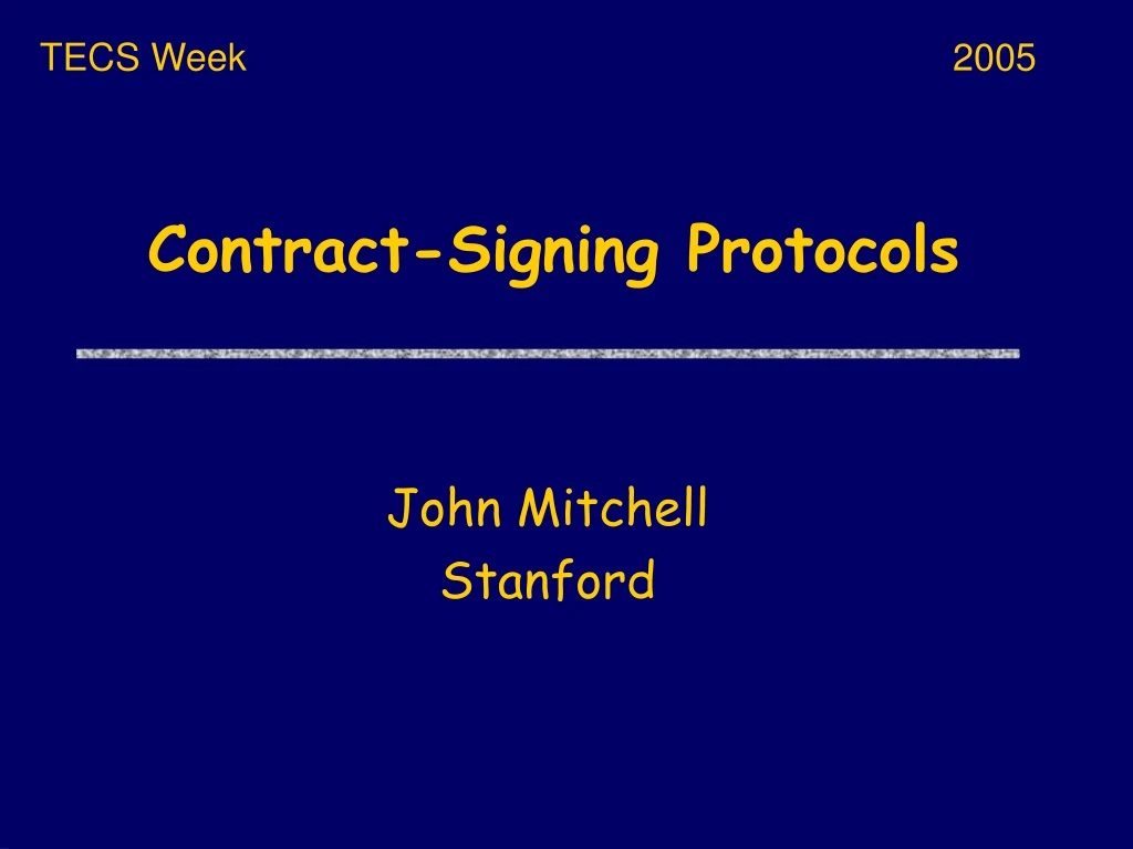 contract signing protocols