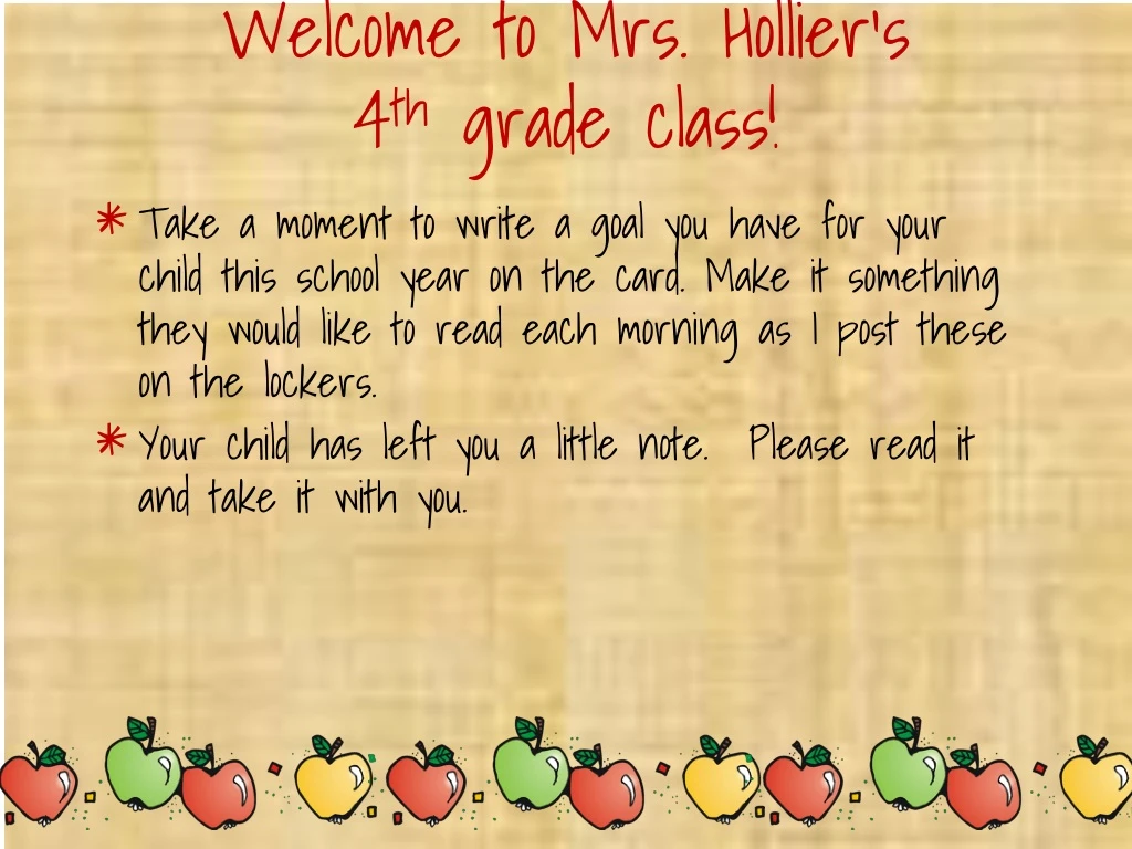 welcome to mrs hollier s 4 th grade class