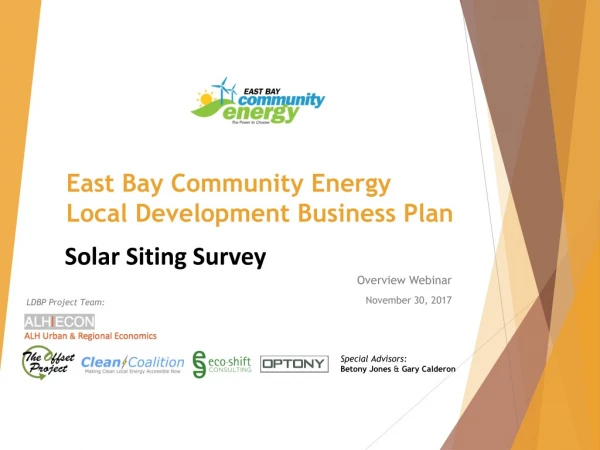 East Bay Community Energy Local Development Business Plan