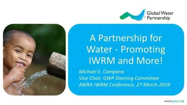 A Partnership for Water - Promoting IWRM and More!