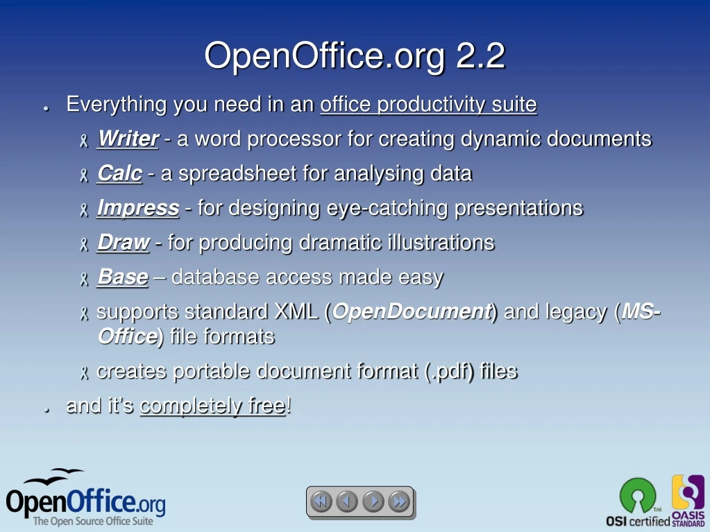 openoffice org 2 2