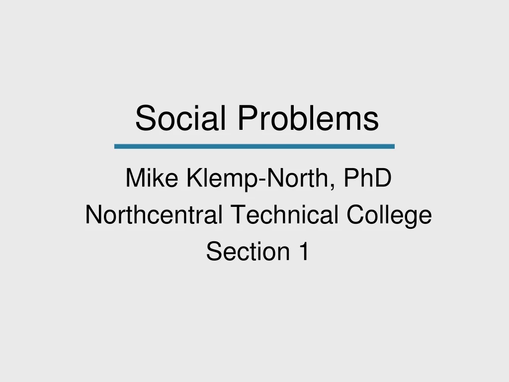 social problems