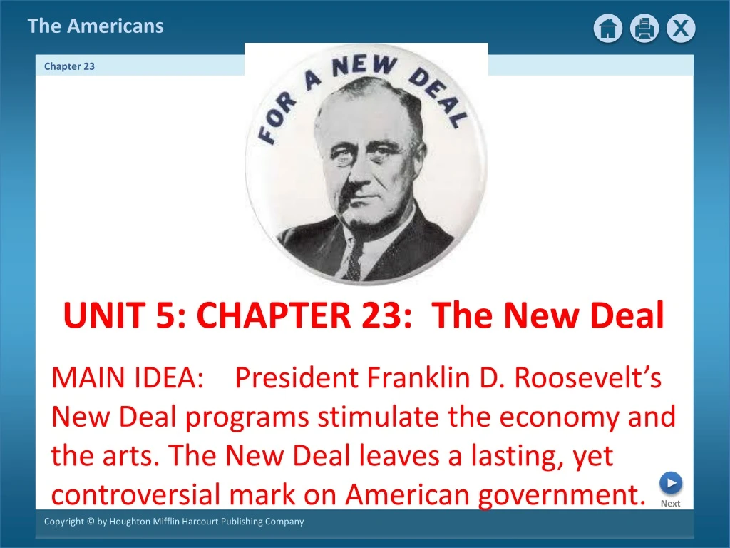 unit 5 chapter 23 the new deal