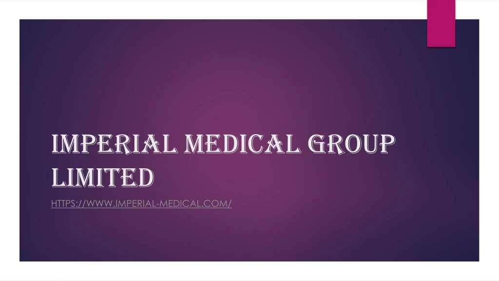 imperial medical group limited