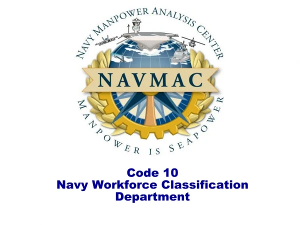 Code 10 Navy Workforce Classification Department