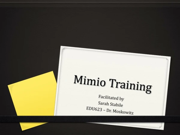 Mimio Training