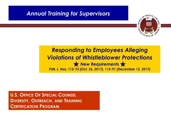 Annual Training for Supervisors