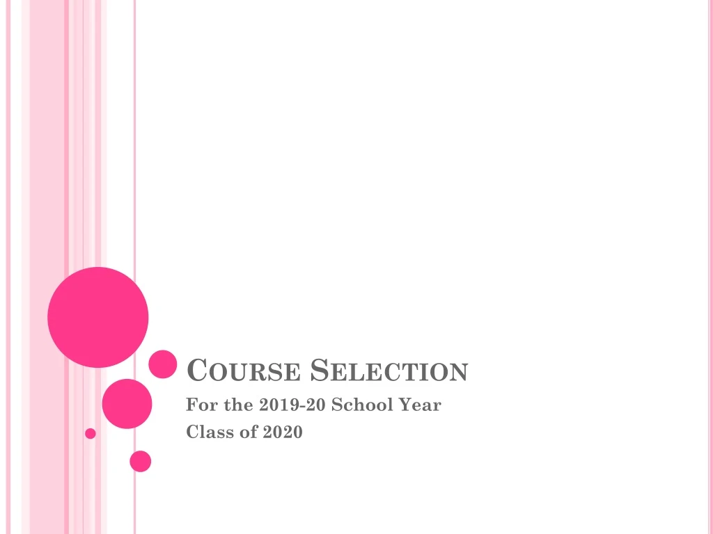 course selection