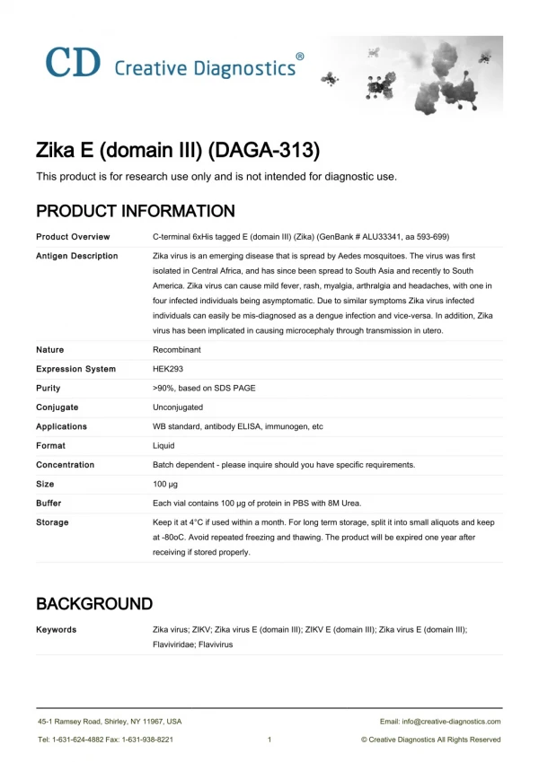 zika e domain iii daga 313 zika e domain iii daga