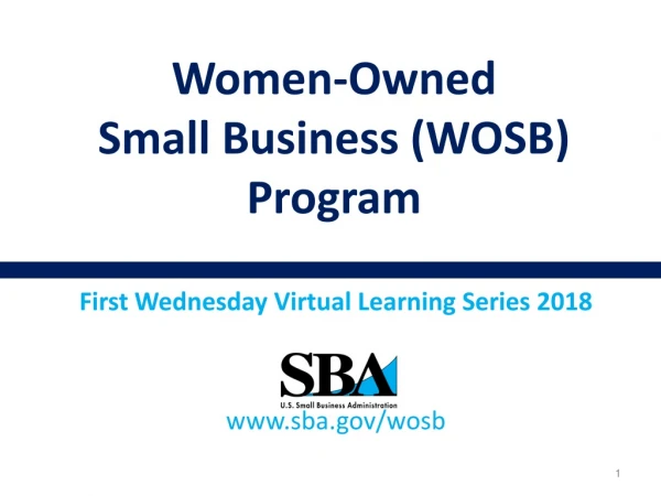 First Wednesday Virtual Learning Series 2018 sba/wosb