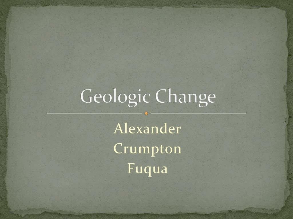 geologic change