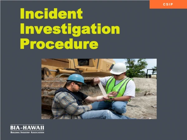 Incident Investigation Procedure