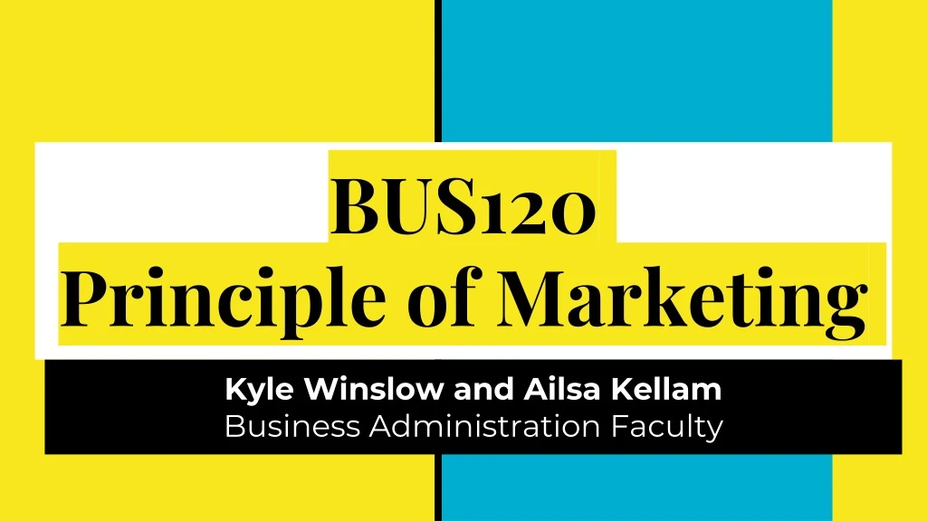 bus120 principle of marketing