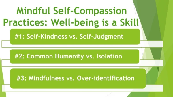 Mindful Self-Compassion Practices: Well-being is a Skill