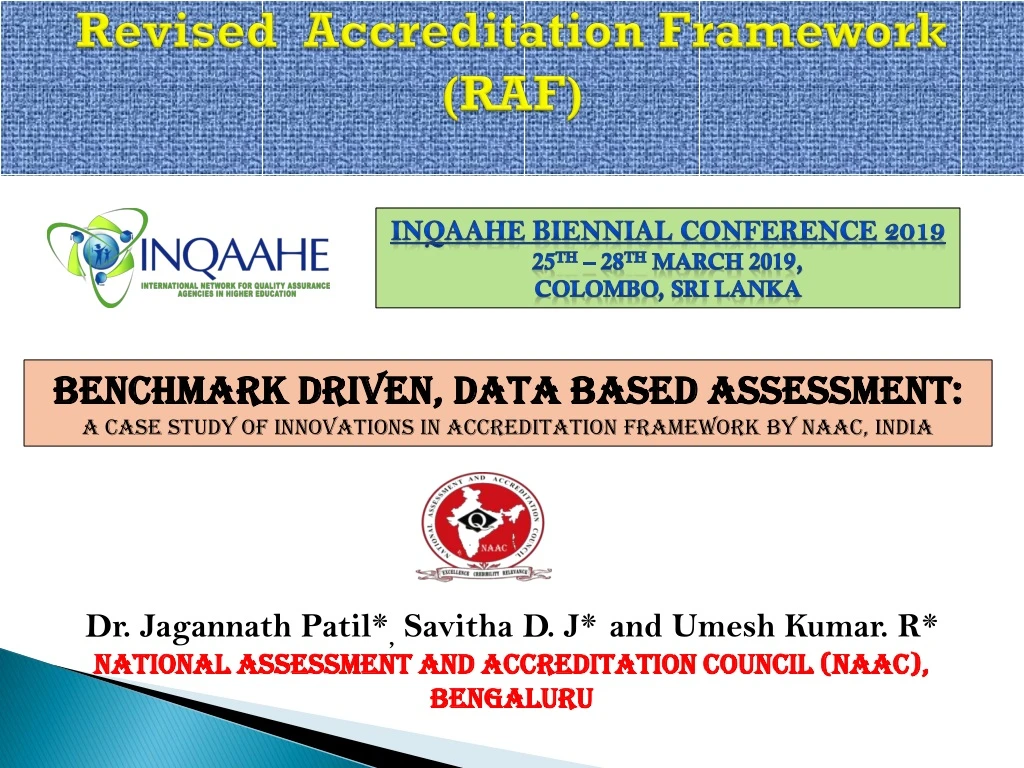 revised accreditation framework raf
