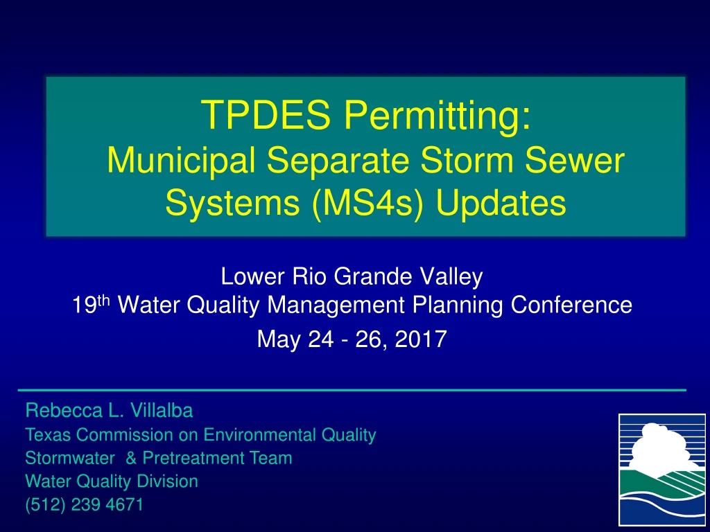 tpdes permitting municipal separate storm sewer systems ms4s updates