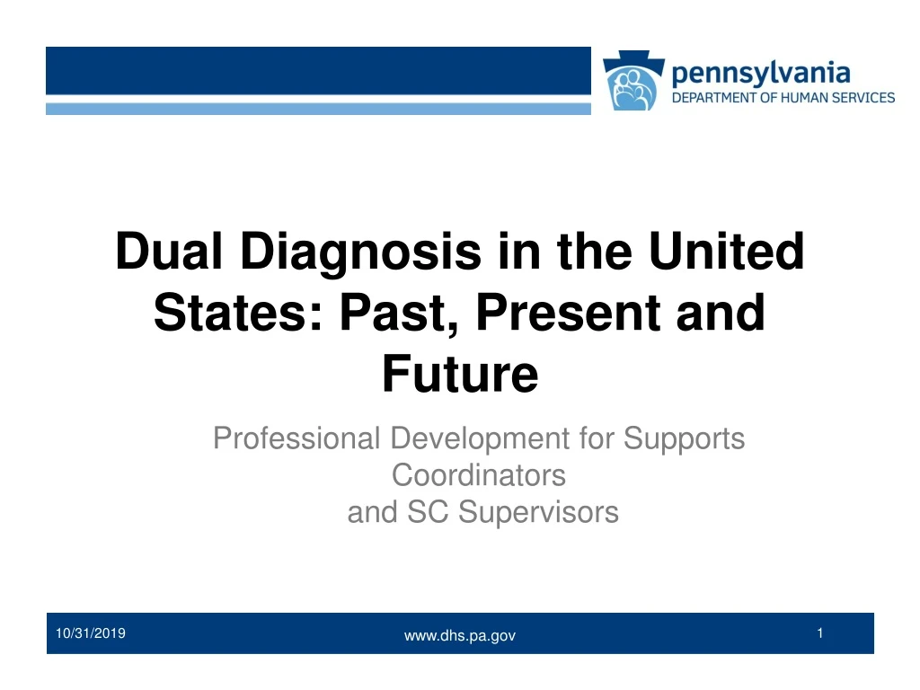 dual diagnosis in the united states past present and future