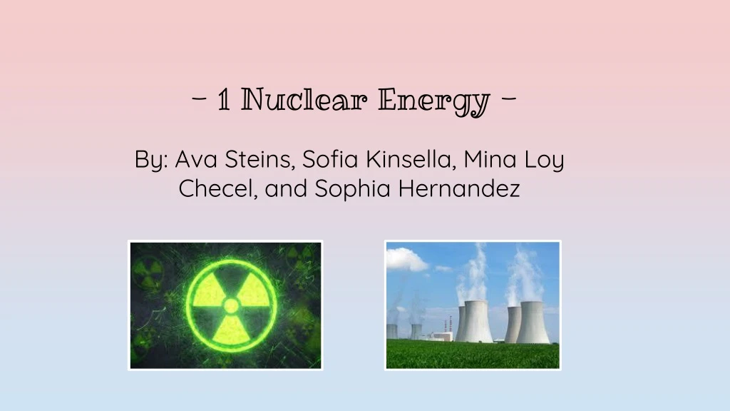 1 nuclear energy