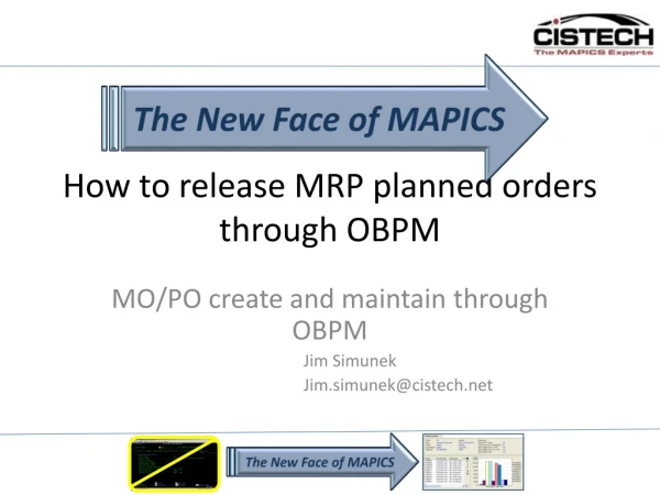 How to release MRP planned orders through OBPM