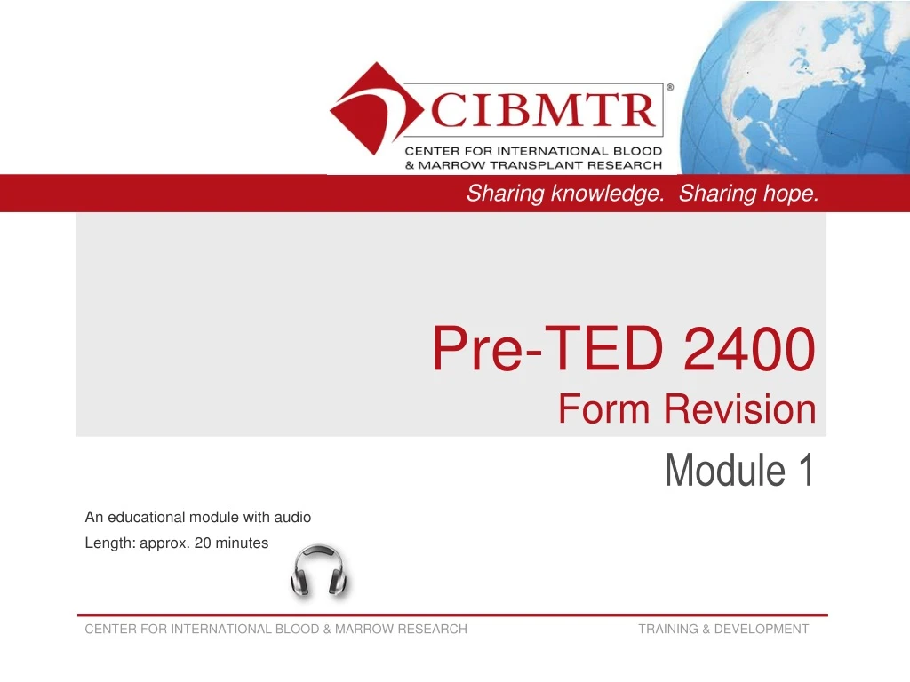 pre ted 2400 form revision