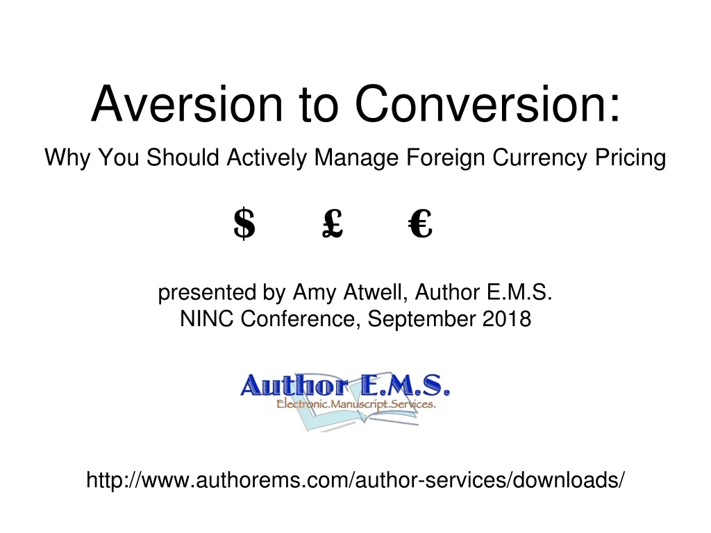 presented by amy atwell author e m s ninc conference september 2018