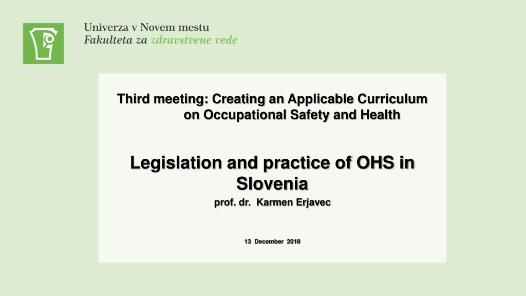 third meeting creating an applicable curriculum