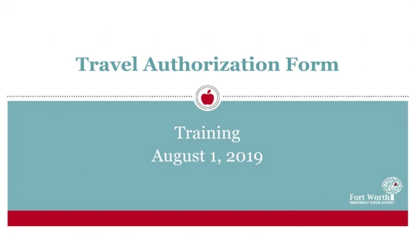 Travel Authorization Form