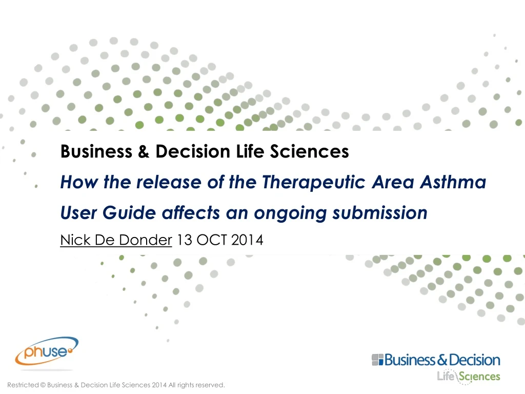 business decision life sciences how the release