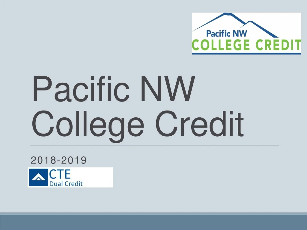 pacific nw college credit