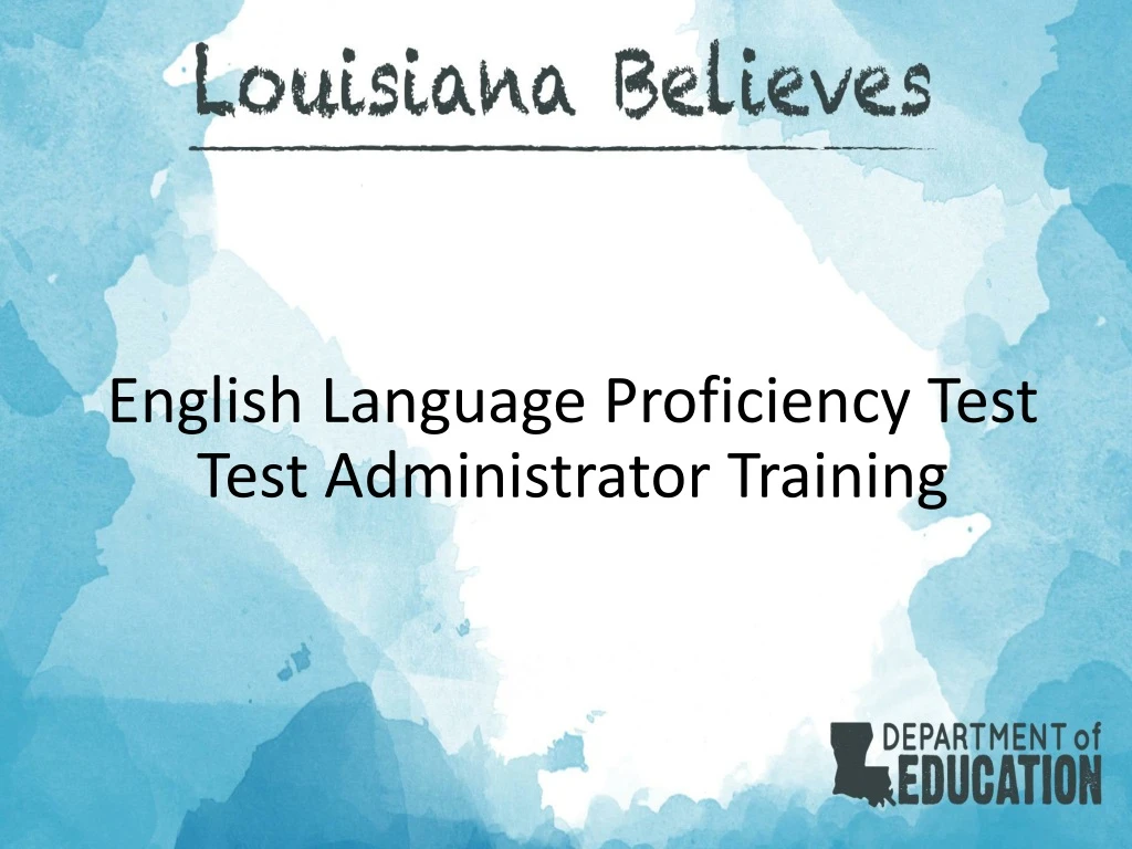 english language proficiency test test administrator training