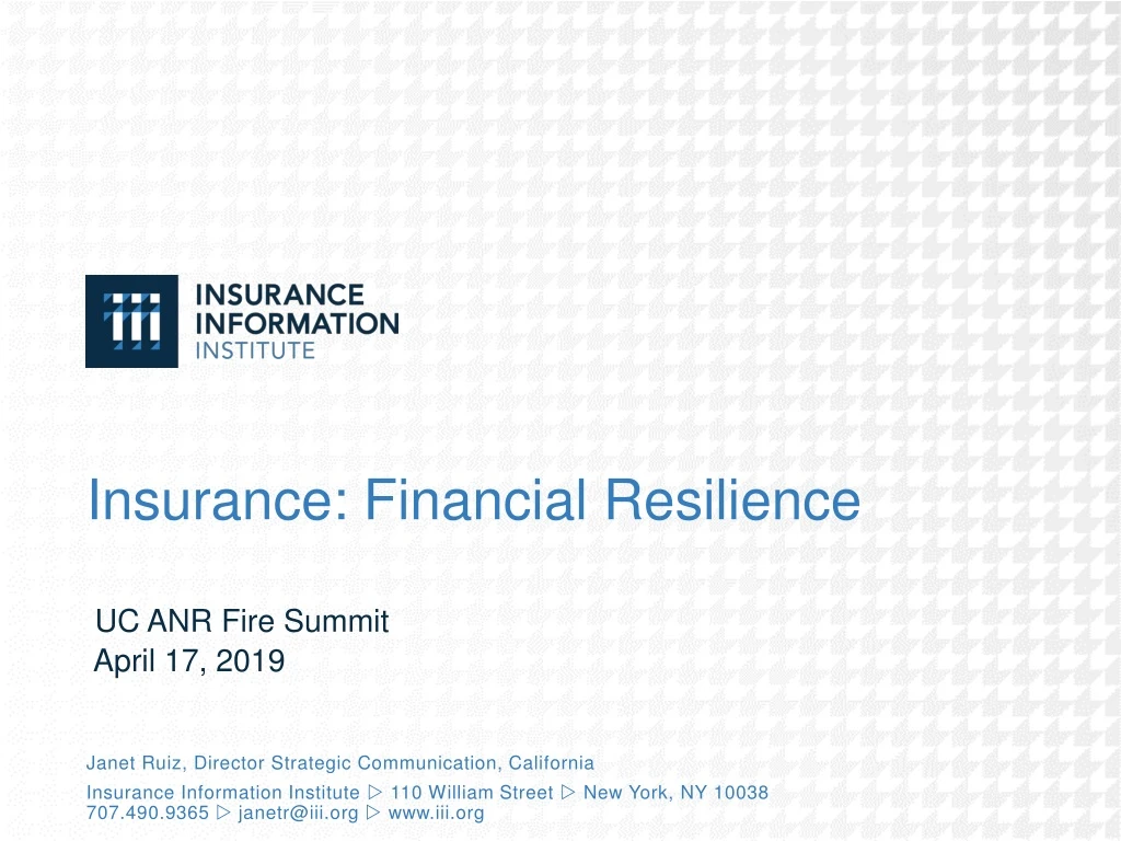 insurance financial resilience