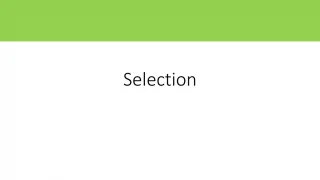Selection