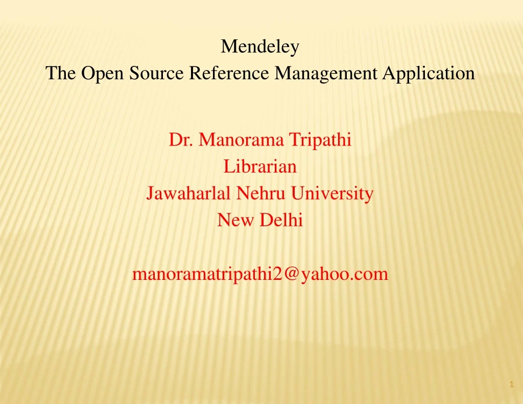 mendeley the open source reference management