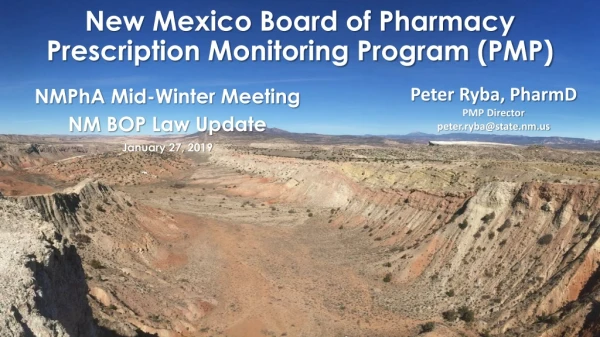 New Mexico Board of Pharmacy Prescription Monitoring Program (PMP)