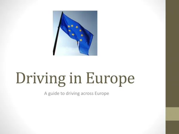 Driving in Europe